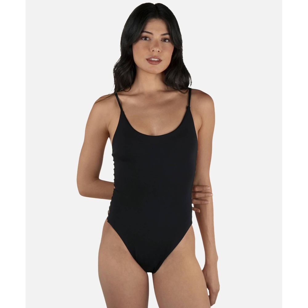 Hurley Black‎ One Piece Swimsuit Women's Size Medium Adjustable Straps